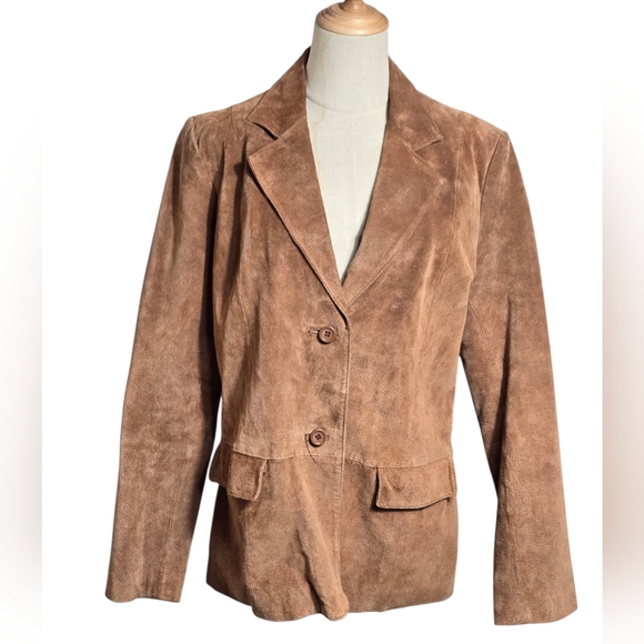 Chadwick's Vintage 90s Women's Tan Suede Jacket - Picture 1 of 8